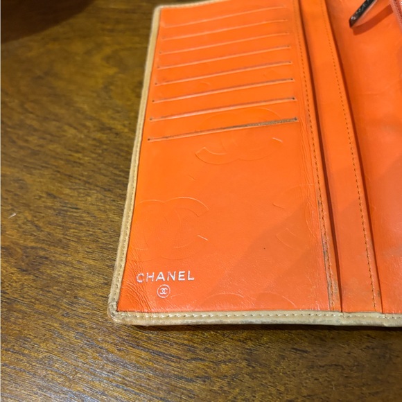CHANEL Cambon Line Large Beige Yellow 
Calfskin Leather wallet - Picture 9 of 12